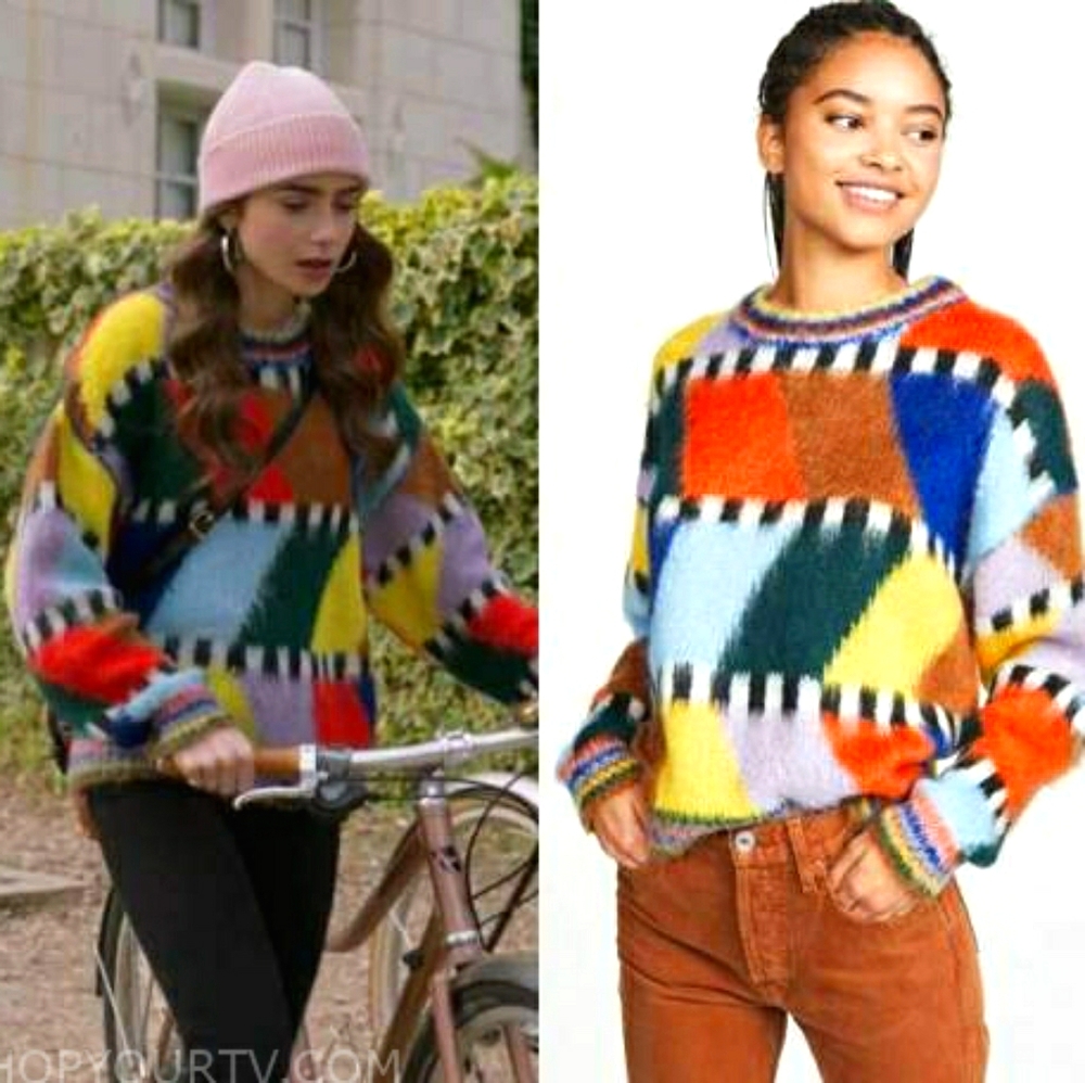 Emily in Paris Fluffy Sweater! Emily Cooper